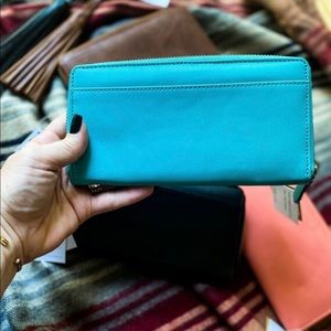 Vegan Leather Zip Around Wallet